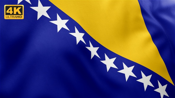 Bosnia and Herzegovina Flag - 4K