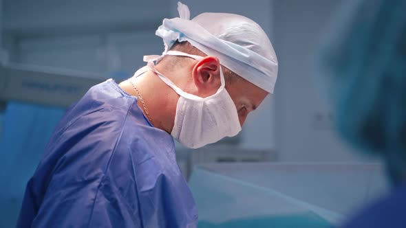 Portrait of surgeon in operation room