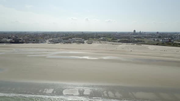 Aerial View of Dunkirk Beach in France