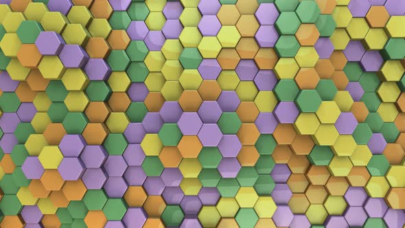 Hexagon Background Fruity (glossy) - 4K