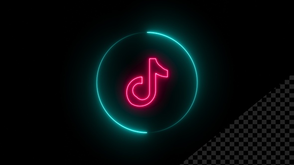 Neon Tik Tok Icon Alpha V2