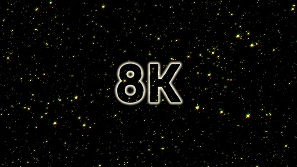 8k Glow Stars In Space