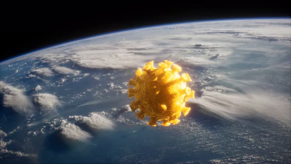 Coronavirus COVID-19 on the Earth Orbit