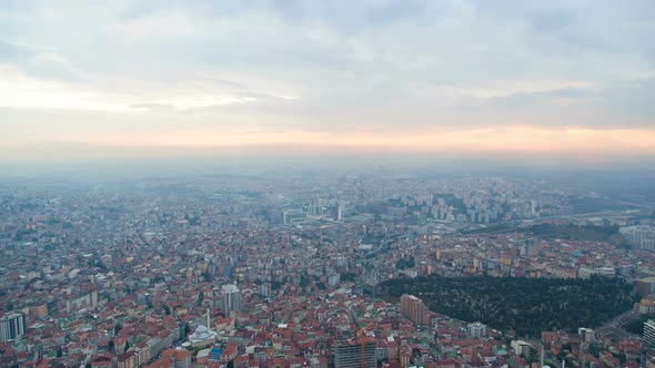 Istanbul Turkey Cityscape Timelapse Sunset