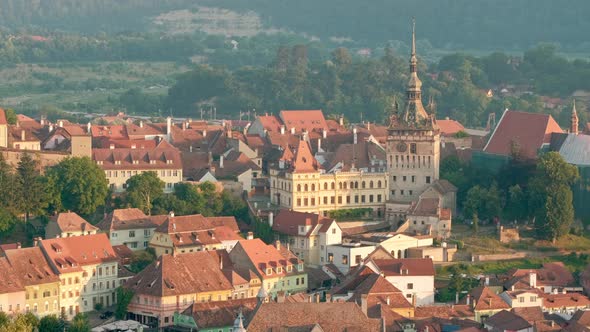 Sighisoara Cityscape in Summer Romania