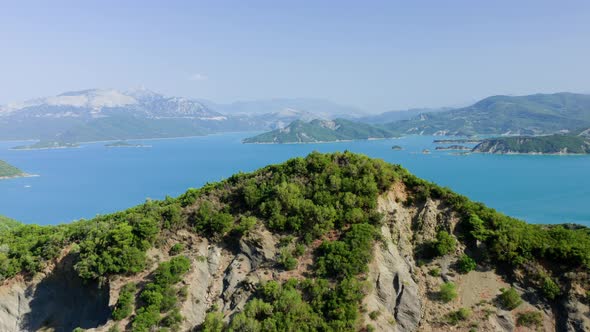 Breathtaking Lake Drone View