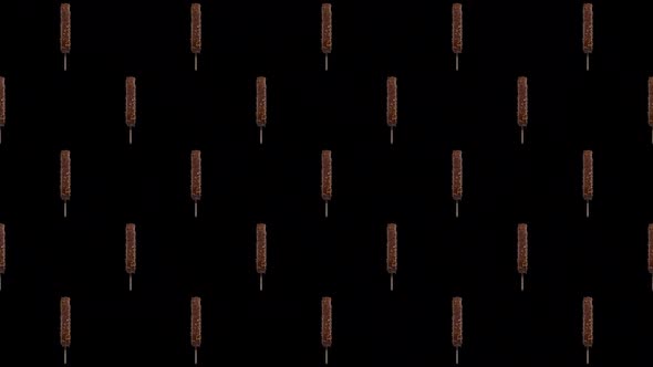 Chocolate Almonds Ice Cream Stick Bar Turnaround Background