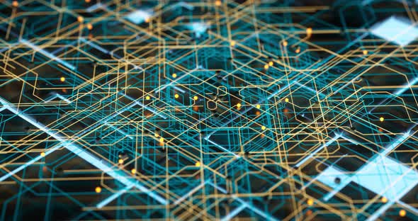 Circuit board and current data, data background.