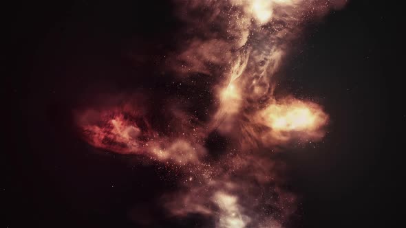 Flying Around Nebula In Space Full HD Seamless Loop