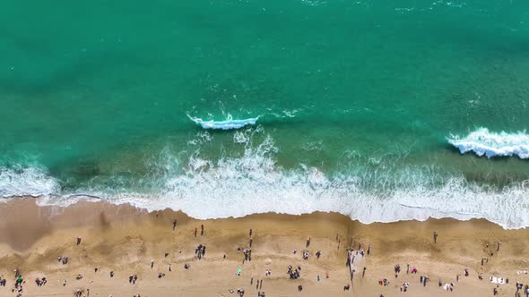 Texture of the sea and a beautiful day color