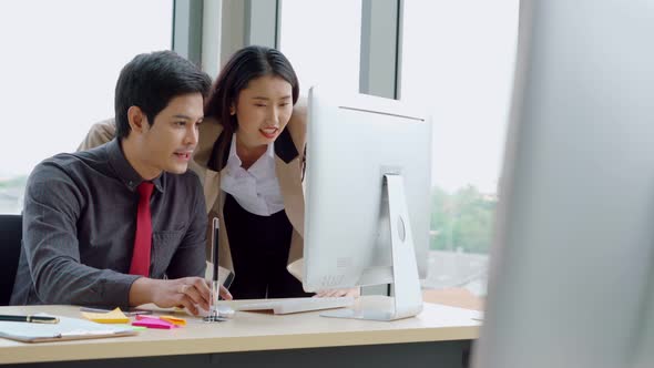 Two Business People Talk Project Strategy at Office / Videohive, Stock footage, Business corporate