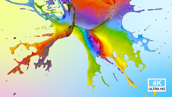 Multicolor Paints Drops Splash V3