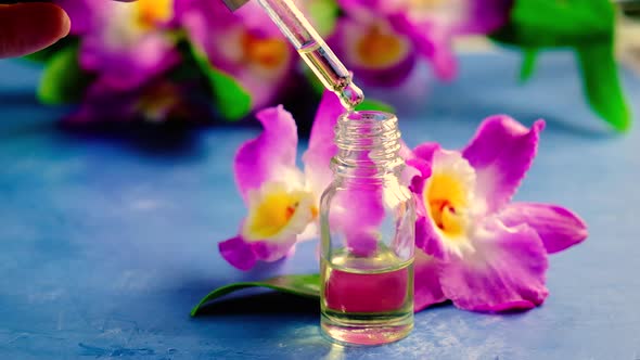 Orchid Essential Oil in a Small Bottle