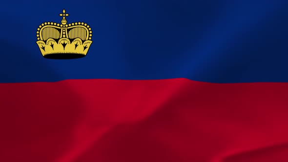 Liechtenstein Waving Flag Animation 4K Moving Wallpaper Background