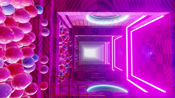 In The Room Color With Geometric Tunnel 02 4K alt