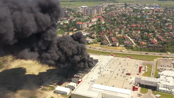 Burning meat processing plant