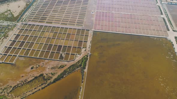 Aerial landscape of seaside with roads