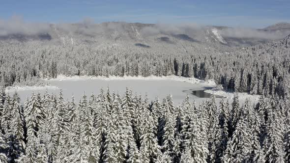 Winter landscape in the Italian Alps, Friuli Venezia Giulia