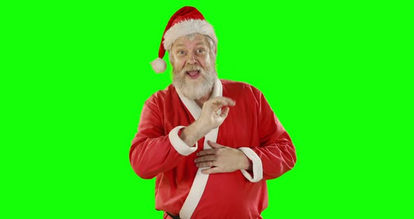 Santa claus using digital screen 4k