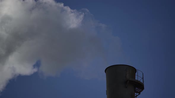 Smoke Comes From the Chimney. Air Pollution. Ecology. Kyiv. Ukraine.