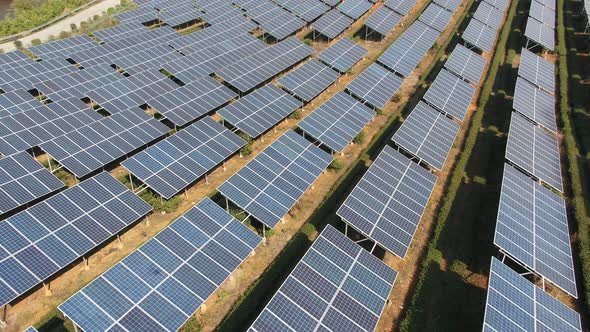 Solar power station in montain