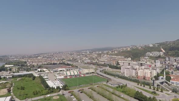 Aerial Astroturf and City