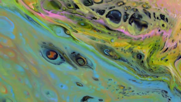 Multicolor Liquid Paint Surface 2