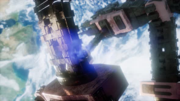 Space Station And Earth alt