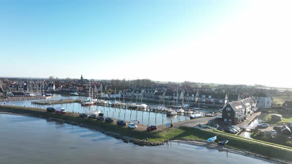 Harbour of Marken Old Historic Characteristic Picturesque Fishing Village Touristic Sight Seeing