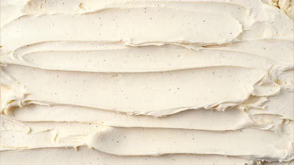 Stop Motion of Vanilla Ice Cream Surface