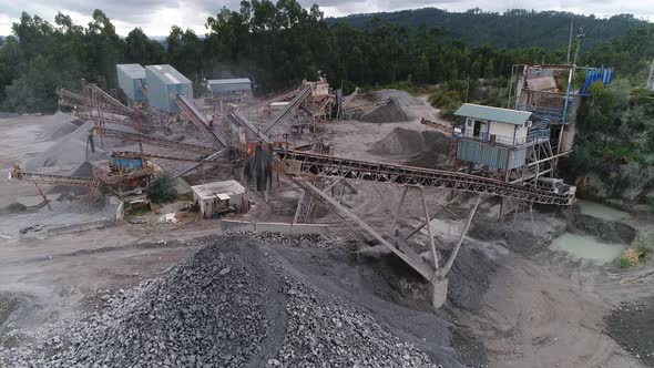 Industrial Quarry Aerial View