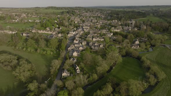 Charlbury Town Aerial Landscape Oxfordshire England Goodbye Shot