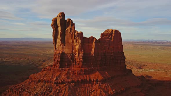 Flying over an amazing rock formation