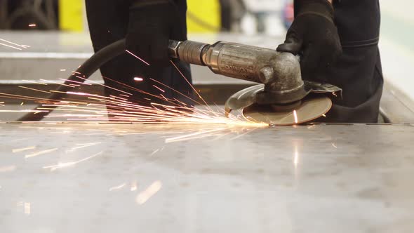 Metalwork Processing at Train Car Production Plant