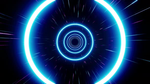 Flickering Circle Light Hyperspace