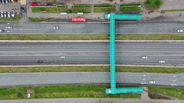 Car Interchange, Russia, Aerial View