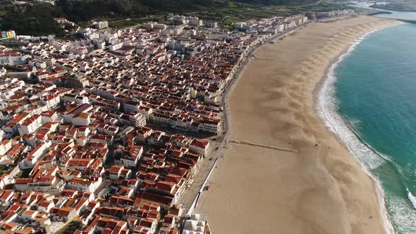 Beautiful flight in summer over the beach