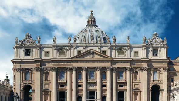 St.Peter's Basilica In Rome On Sunny Day