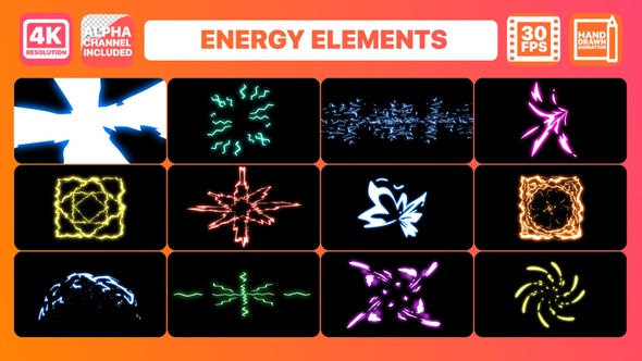 Electric Energy Elements | Motion Graphics