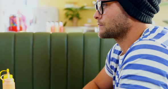 Man having coffee