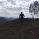 Athlete Running on a Mountain Trail. Skyrunner Trains Outdoors - VideoHive Item for Sale