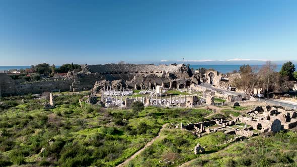 Aerial Footage of the Antique Theater