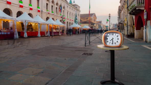 Timelapse of People Walking in Ancient City