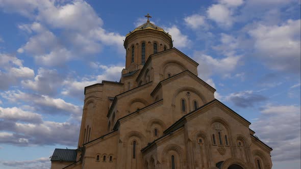 Orthodox Church on the Background of Blue Sky