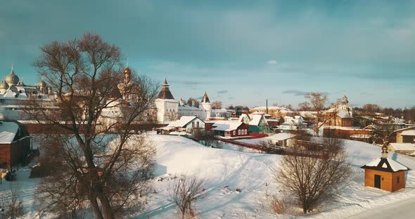 Aerial Panorama Of The Rostov Kremlin