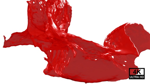Collision Of Streaming Red Paint Splash V8 alt