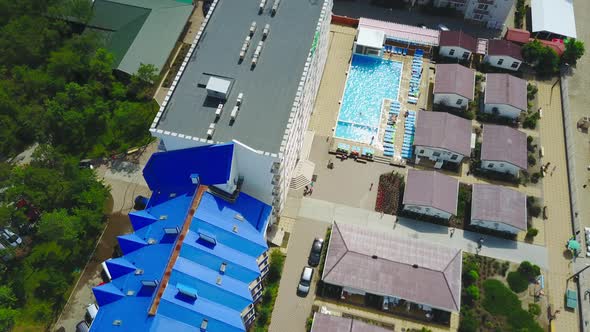 Aerial View Over an Hotel Building