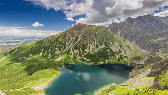 Czarny Staw Gasienicowy Lake in summer, Tatra Mountains, Poland
