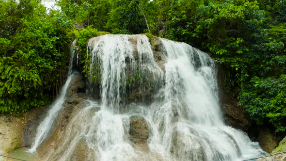 Beautiful Tropical Waterfall Philippines, Cebu