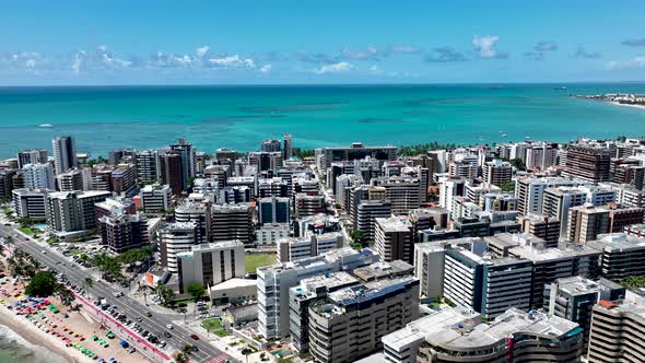 Sights tourism landmark of Alagoas Brazil. Landmark beach at Northeast Brazil.